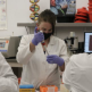 Kristen Krip in science lab